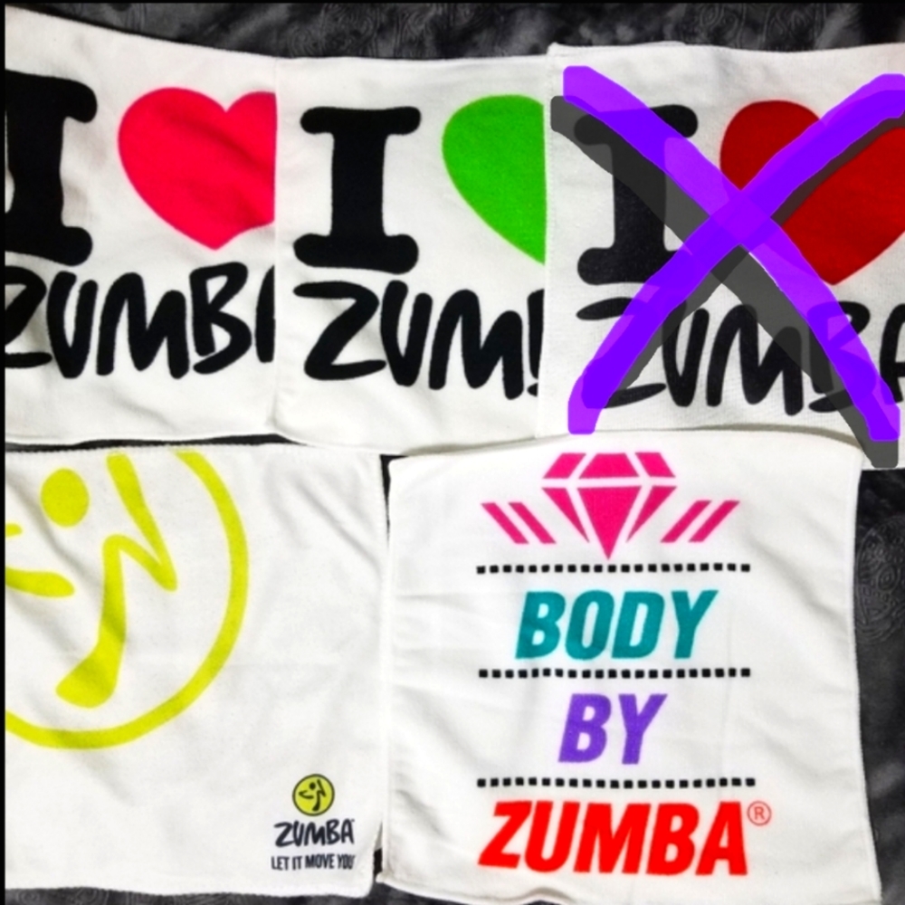 Brand new Set of Zumba Hand Towels (4 pieces)